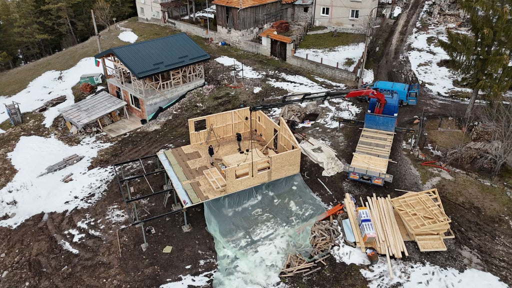 Дървена сглобяема къща на метална основа ''Андрей-1''-100м2