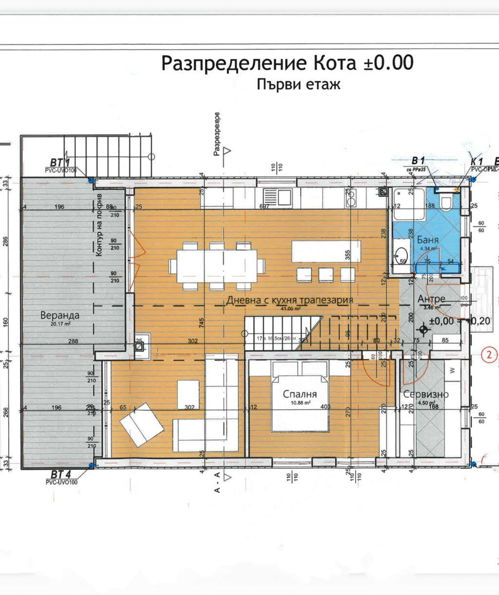 Дървена сглобяема къща на метална основа ''Андрей-1''-100м2