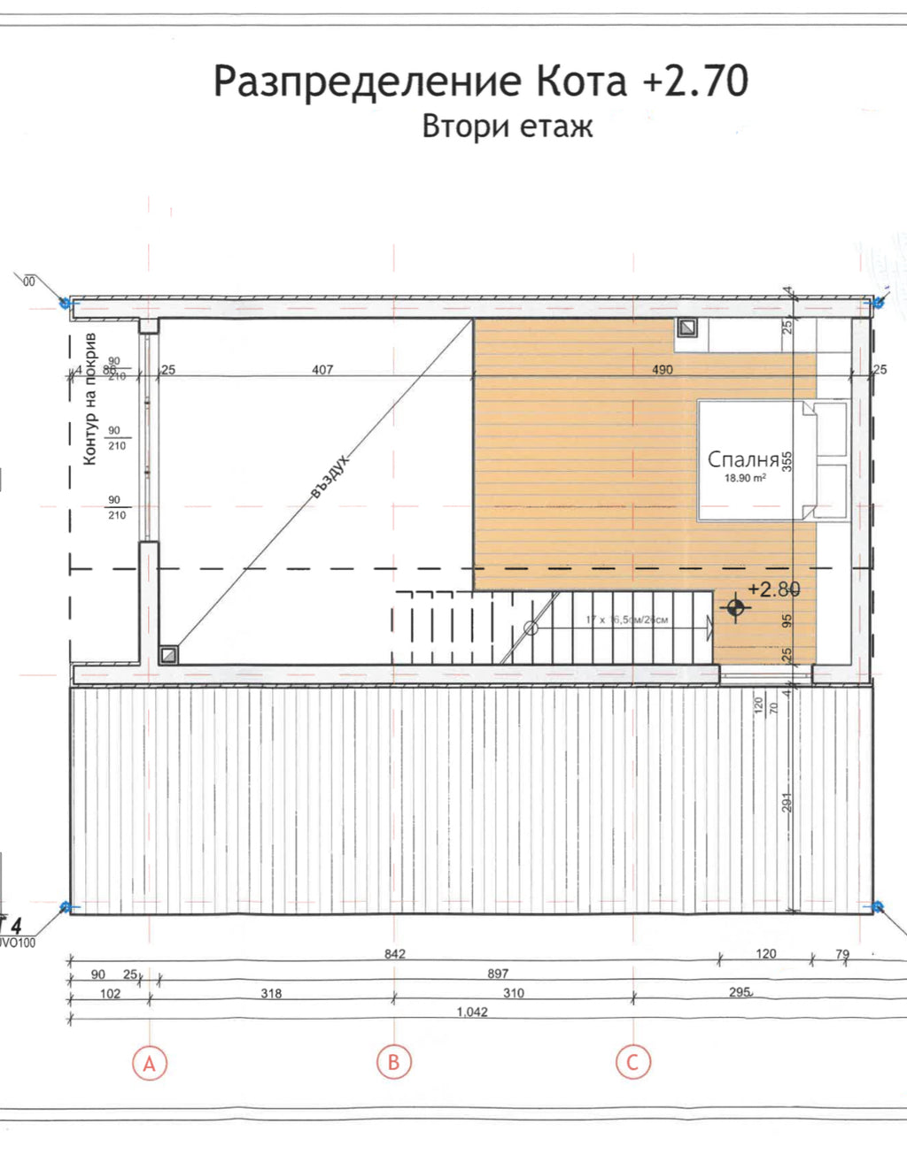 Дървена сглобяема къща на метална основа ''Андрей-1''-100м2